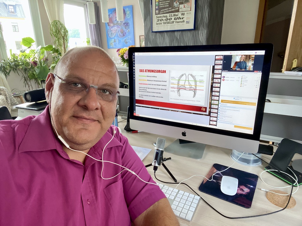 Onlineschulungen für den SAEK, Carsten Riedel beim Onlinetraining